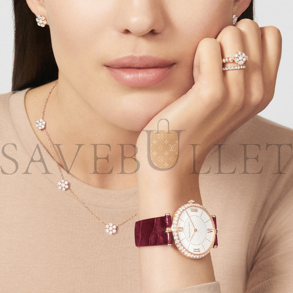 van cleef arpels fÉlicitÉ wedding band, 2.1 mm - rose gold, Di*m*nd  vcarp7rh00